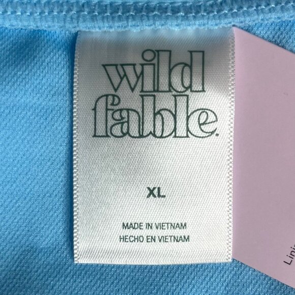 Wild Fable High Leg Cheeky Bikini Bottoms Swim XL Blue New Ruffle Strap - Picture 4 of 8